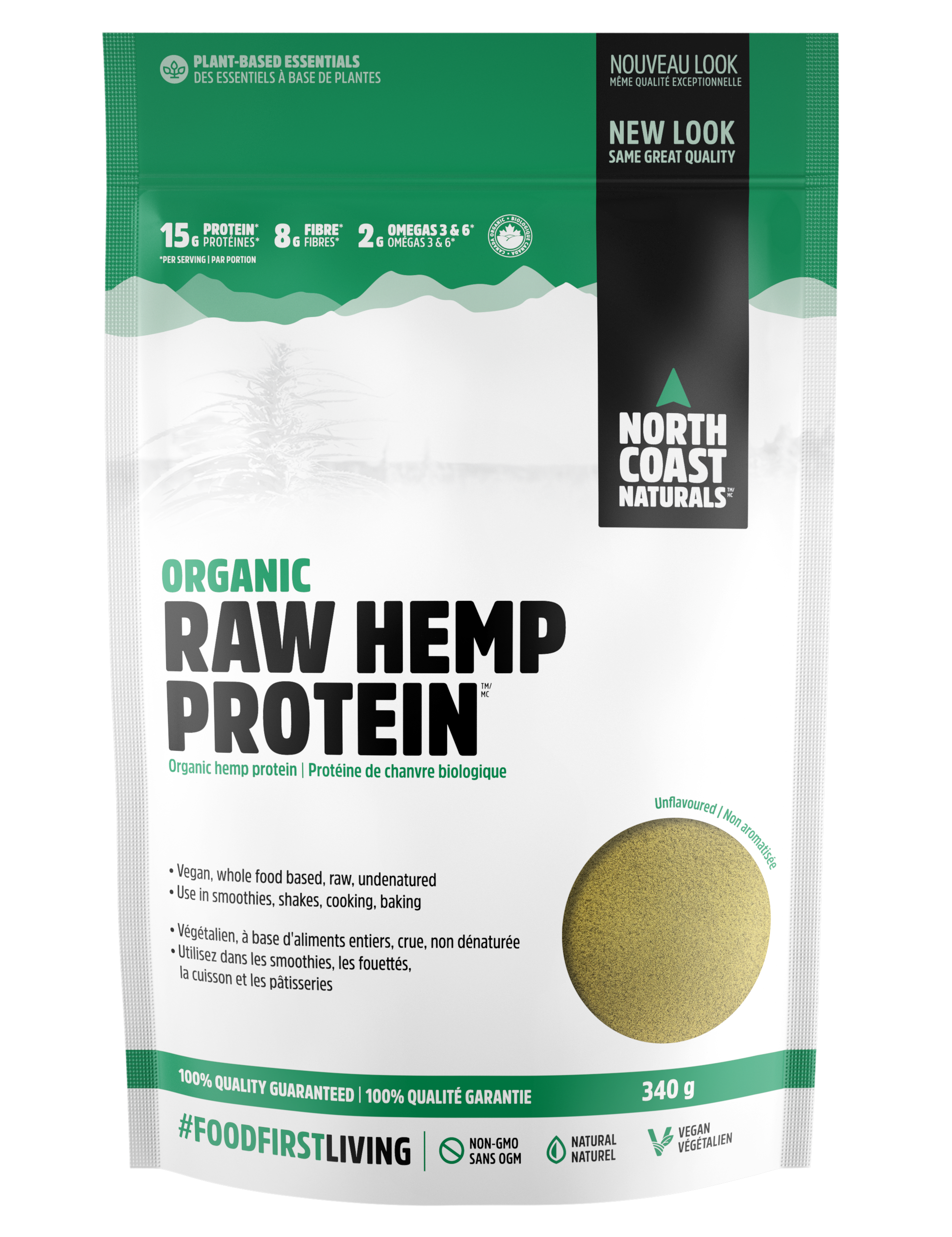 North Coast Naturals Organic Hemp Protein - Unflavoured (340g) - Lifestyle Markets